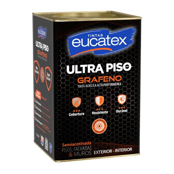 Tinta Acrílica Eucatex Ultra Piso Grafeno Semiacetinada